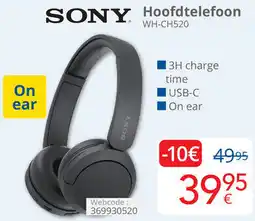 Eldi SONY Hoofdtelefoon WH-CH520 aanbieding