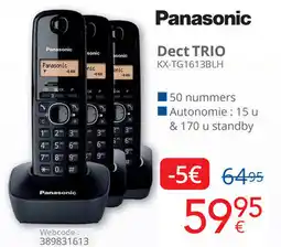 Eldi Panasonic Dect TRIO KX-TG1613BLH aanbieding