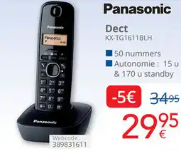 Eldi Panasonic Dect KX-TG1611BLH aanbieding