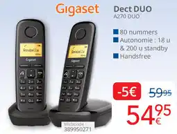 Eldi Gigaset Dect DUO A270 DUO aanbieding