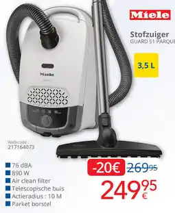 Eldi Miele Stofzuiger GUARD S1 PARQUET aanbieding