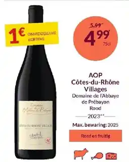 Intermarché AOP Côtes-du-Rhône Villages aanbieding
