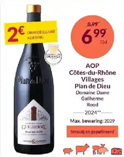 Intermarché AOP Côtes-du-Rhône Villages Plan de Dieu aanbieding