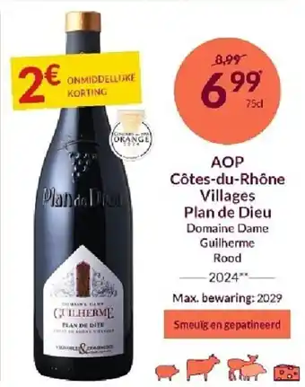 Intermarché AOP Côtes-du-Rhône Villages Plan de Dieu aanbieding