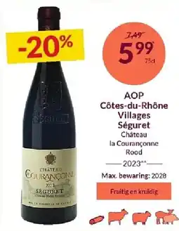 Intermarché AOP Côtes-du-Rhône Villages Séguret aanbieding