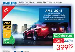 Eldi PHILIPS SMART ULTRA HD AMBILIGHT TV aanbieding