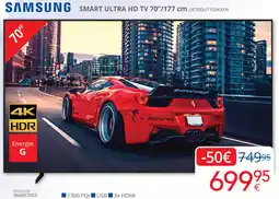 Eldi SAMSUNG SMART ULTRA HD TV UE70DU7100KXXN aanbieding