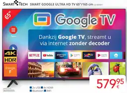 Eldi SMART TECH SMART GOOGLE ULTRA HD TV LE-65VA1 aanbieding