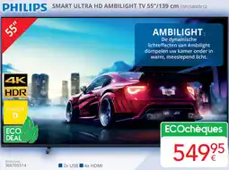 Eldi PHILIPS SMART ULTRA HD AMBILIGHT TV 55PUS8009/12 aanbieding