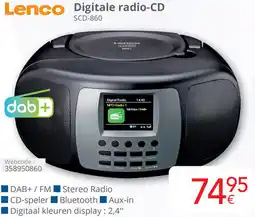 Eldi Lenco Digitale radio-CD SCD-860 aanbieding