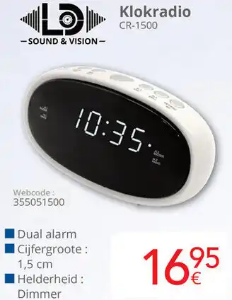 Eldi Klokradio CR-1500 aanbieding