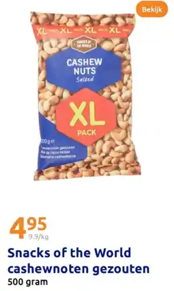 Action Snacks of the World cashewnoten gezouten aanbieding