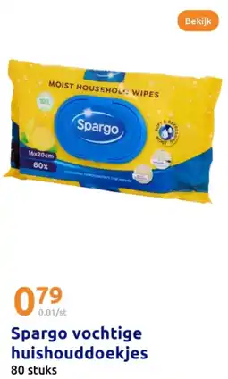 Action Spargo vochtige huishouddoekjes aanbieding