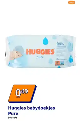 Action Huggies babydoekjes Pure aanbieding