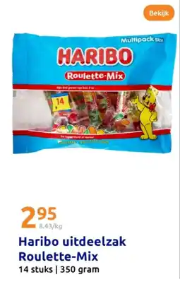Action Haribo uitdeelzak Roulette-Mix aanbieding