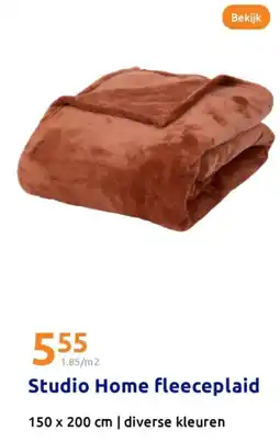 Action Studio Home fleeceplaid aanbieding