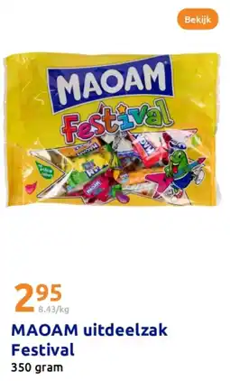 Action MAOAM uitdeelzak Festival aanbieding