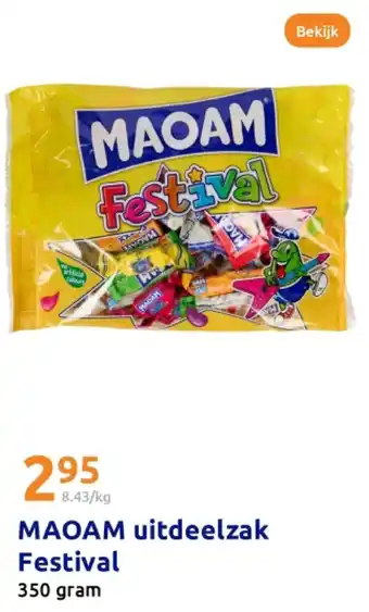 Action MAOAM uitdeelzak Festival aanbieding