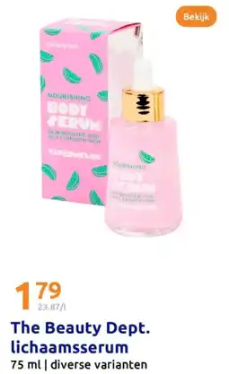 Action The Beauty Dept. lichaamsserum aanbieding