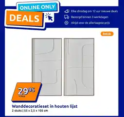 Action Wanddecoratieset in houten lijst aanbieding