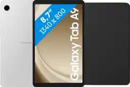 Coolblue Samsung Galaxy Tab A9 8,7 Pouces 64 Go Wifi Argent + BlueBuilt Book Case Noir aanbieding
