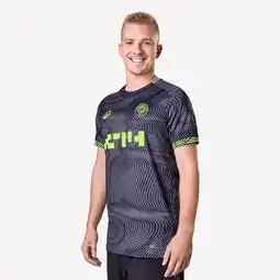 Decathlon Voetbalshirt voor volwassenen Viralto II Wavy zwart en fluogeel aanbieding