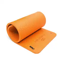 Decathlon Gevoerde vloermat Maximaal comfort voor fitness en pilates. 160x60cm. Oranje aanbieding