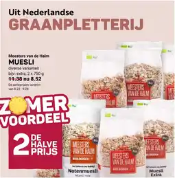 Ekoplaza Meesters van de halm muesli aanbieding