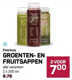 Ekoplaza Frecious groenten en fruitsappen aanbieding