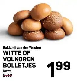 Ekoplaza Bakkerij van der westen witte of volkoren bolletjes aanbieding