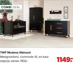 Baby-Dump TWF Modena Walnoot aanbieding