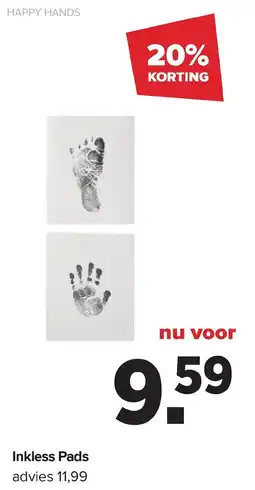 Baby-Dump Happy hands inkless pads aanbieding