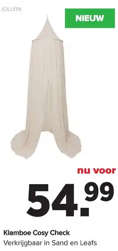 Baby-Dump Jollein klamboe cosy check aanbieding