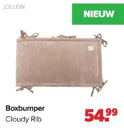 Baby-Dump Jollein boxbumper cloudy rib aanbieding