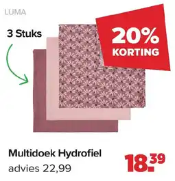 Baby-Dump Luma Multidoek Hydrofiel aanbieding