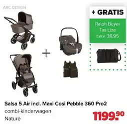 Baby-Dump ABC design Salsa 5 Air incl. Maxi Cosi Pebble 360 Pro2 combi-kinderwagen aanbieding