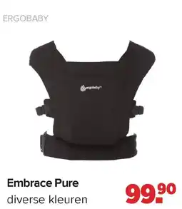 Baby-Dump Ergobaby Embrace Pure aanbieding
