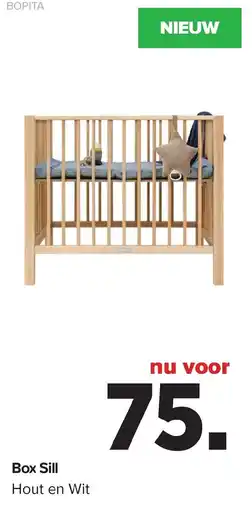 Baby-Dump Bopita Box Sill Hout en Wit aanbieding