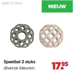 Baby-Dump Baby's only speelbal 2 stuks aanbieding