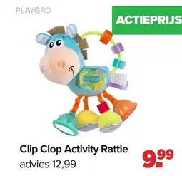 Baby-Dump Playgro clip clop activity rattle aanbieding