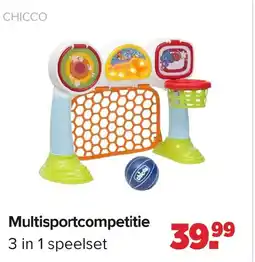 Baby-Dump Chicco Multisportcompetitie 3 in 1 speelset aanbieding