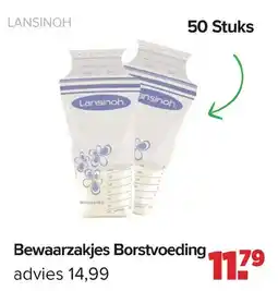 Baby-Dump Lansinoh Bewaarzakjes Borstvoeding aanbieding