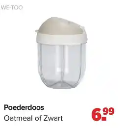 Baby-Dump WE-TOO Poederdoos Oatmeal of Zwart aanbieding