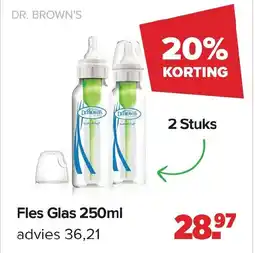 Baby-Dump Dr. brown's Fles Glas aanbieding