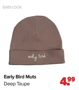 Baby-Dump Early Bird Muts Deep Taupe aanbieding