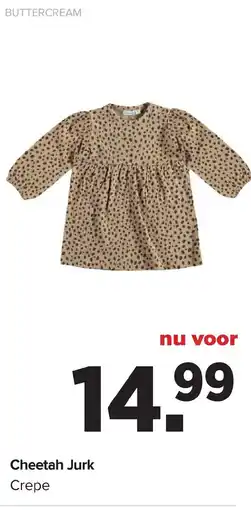 Baby-Dump Cheetah Jurk Crepe aanbieding