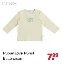 Baby-Dump Babylook Puppy Love T-Shirt Buttercream aanbieding