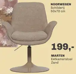Trendhopper Marten eetkamerstoel zand aanbieding