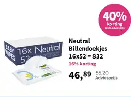 Plein.nl Neutral Billendoekjes aanbieding