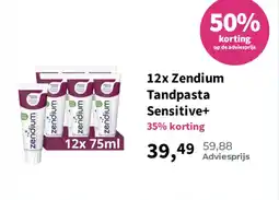 Plein.nl 12x Zendium Tandpasta Sensitive+ aanbieding